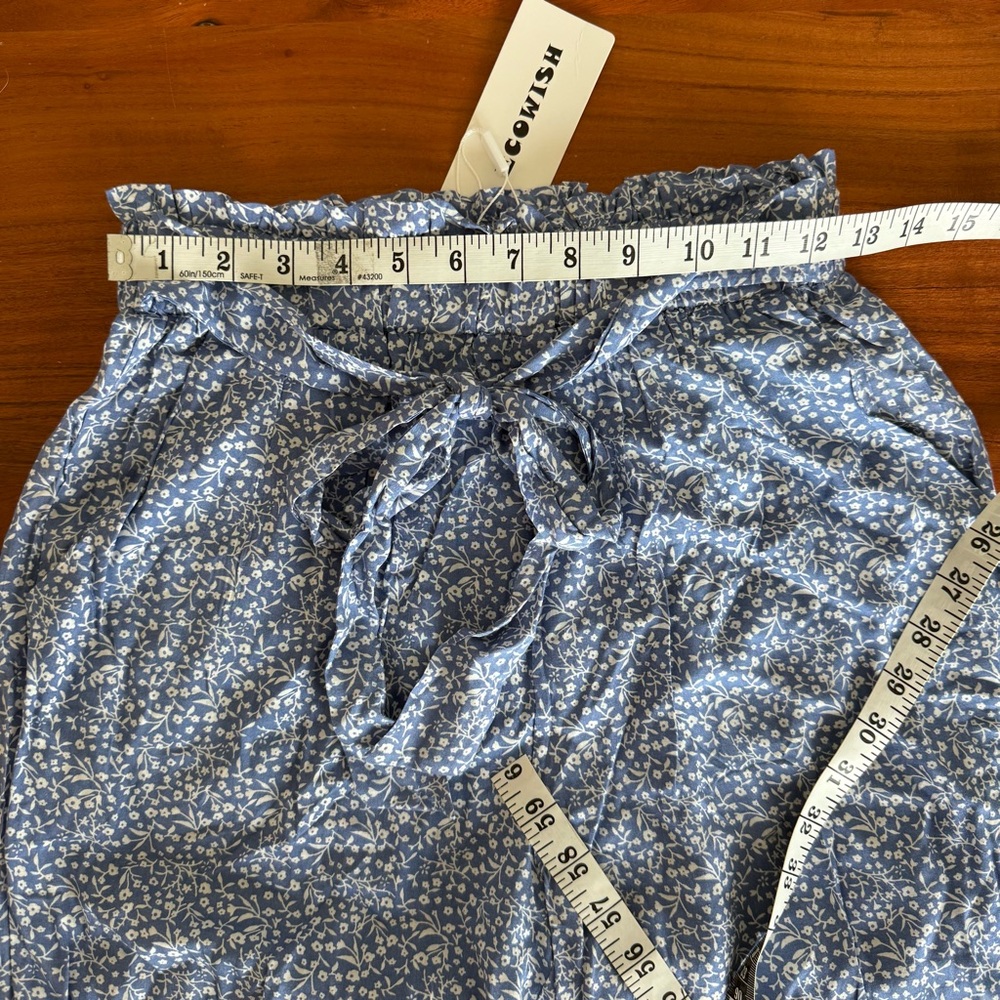 🦊 Wish Women's Wide Leg Pants - Blue Floral - Picture 5 of 7
